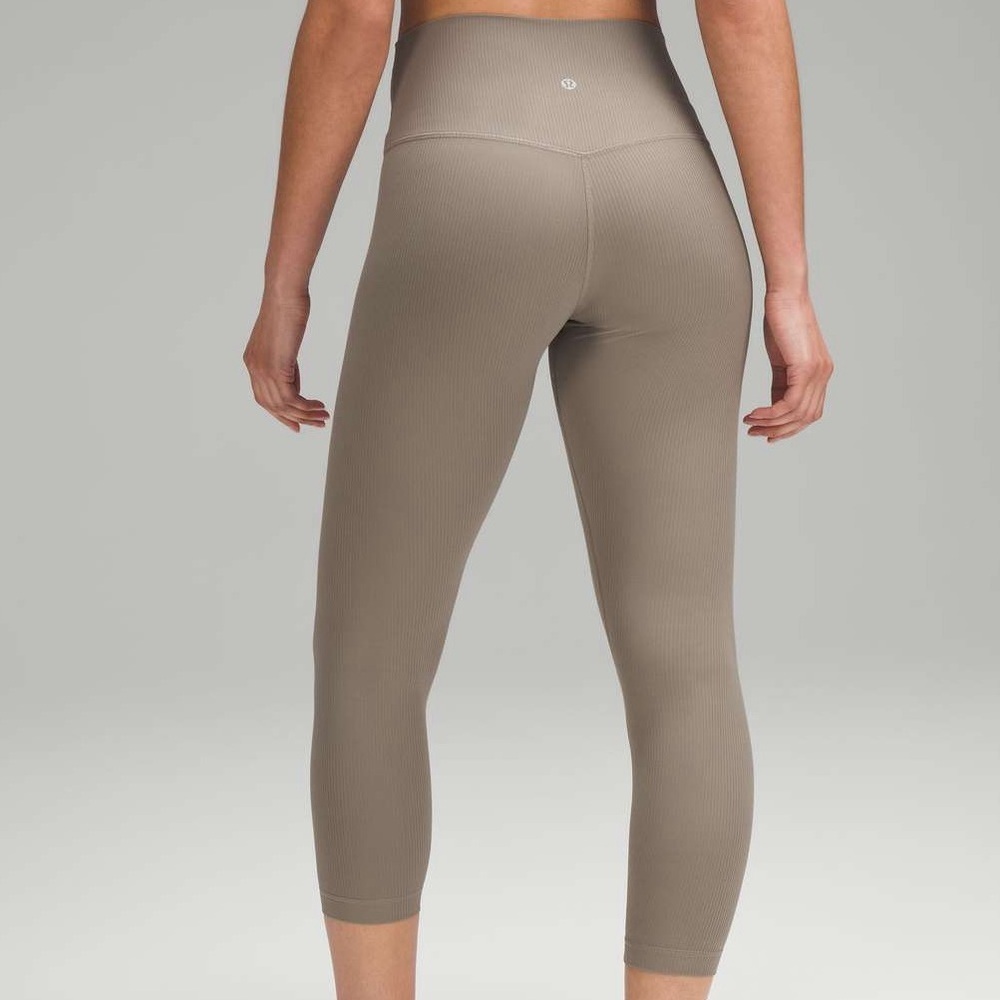 Lululemon Align Ribbed High-Rise Crop 23” | Nomad | Size 10 - Picture 3 of 10